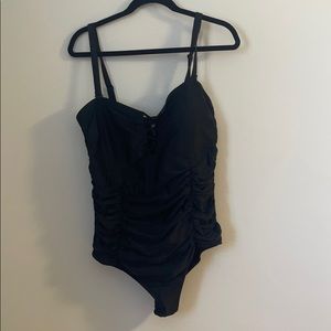Torrid bathing suit with ruching